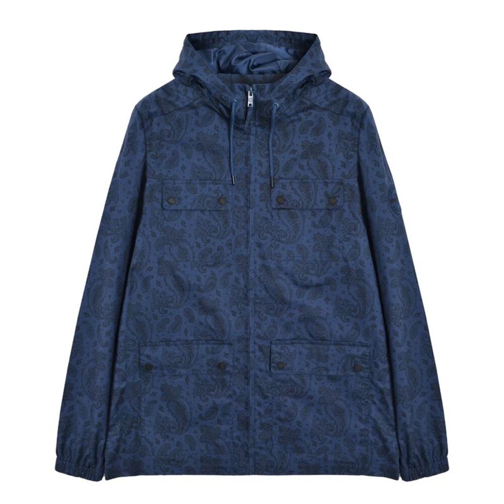 Lambretta Mens Paisley Field Jacket / Navy